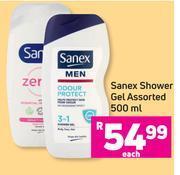 Game Sanex shower gel assorted-500ml each offer