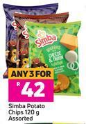 Game Simba potato chips assorted-for 3 x 120g offer