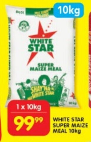 Shoprite WHITE STAR SUPER MAIZE MEAL 10kg offer