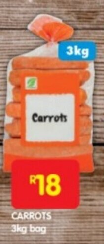 Shoprite CARROTS 3kg bag offer