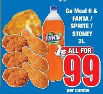 Boxer Go Meal 6 & FANTA / SPRITE / STONEY 2L offer