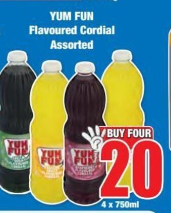 Boxer YUM FUN Flavoured Cordial Assorted offer