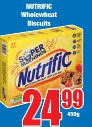 Boxer NUTRIFIC Wholewheat Biscuits offer