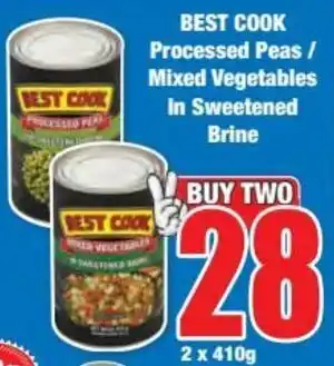Boxer BEST COOK Processed Peas / Mixed Vegetables In Sweetened Brine offer