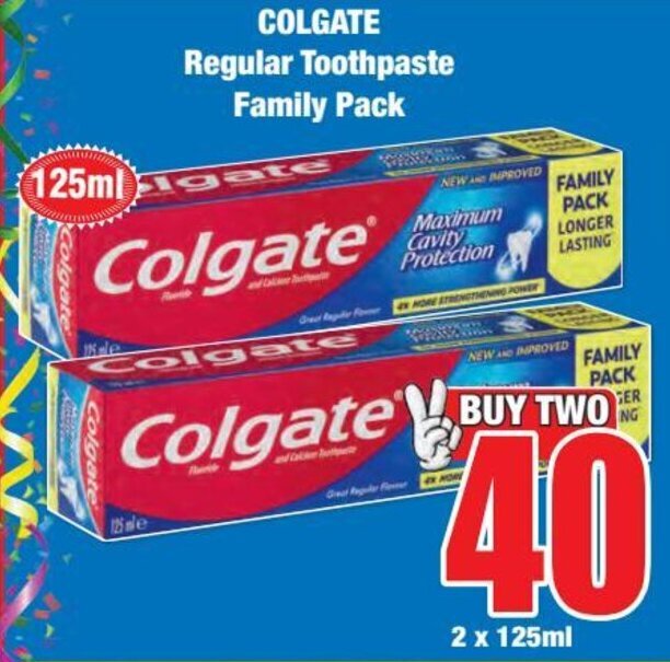 COLGATE Regular Toothpaste Family Pack offer at Boxer