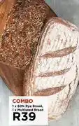Food Lover's Market 1 x 60% rye bread, 1 x multiseed bread combo offer