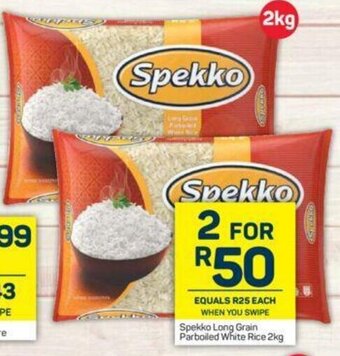 Pick n Pay Spekko Long Grain Parboiled Rice 2kg offer