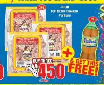 Boxer Goldi IQF Mixed Chicken Portions 3x5kg offer