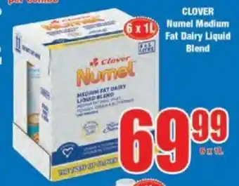 Clover Numel Medium Fat Dairy Liquid Blend 6x1L per Pack