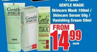 Boxer Gentle Magic Skincare Mask 100ml/Skincare Serum 50g/Vanishing Cream 50ml offer