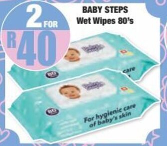 Boxer BABY STEPS Wet Wipes 80's offer