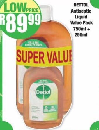 Boxer DETTOL Antiseptic Liquid Value Pack 750ml + 250ml offer