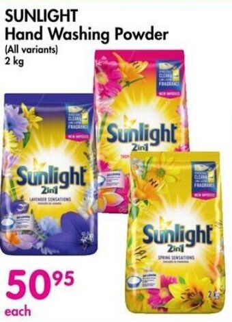 Makro SUNLIGHT Hand Washing Powder (All variants) 2 kg offer