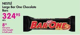 NESTLÉ Large Bar One Chocolate Bars