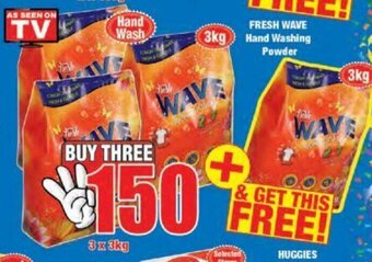 Boxer Fresh Wave Hand Washing Powder 3 x 3kg offer
