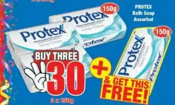 Boxer Protex Bath Soap Assorted 3 x 150g offer