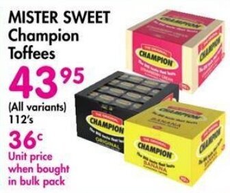 Makro MISTER SWEET Champion Toffees offer