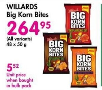 Makro WILLARDS Big Korn Bites offer