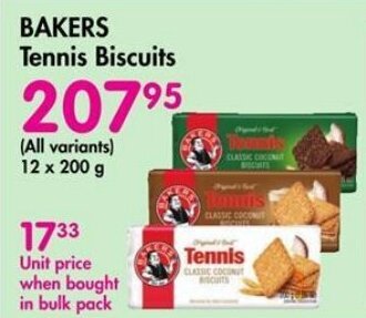 Makro BAKERS Tennis Biscuits offer