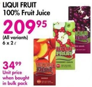Makro LIQUI FRUIT 100% Fruit Juice offer