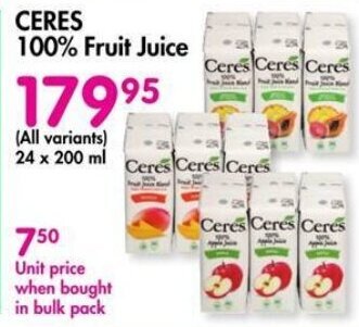 Makro CERES 100% Fruit Juice offer