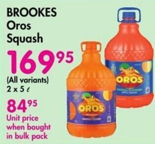 Makro BROOKES Oros Squash offer