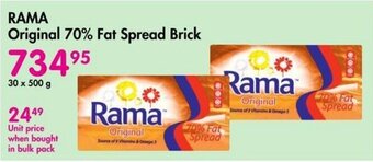 Makro RAMA Original 70% Fat Spread Brick offer