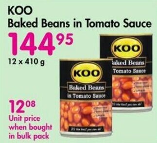 Makro КОО Baked Beans in Tomato Sauce offer