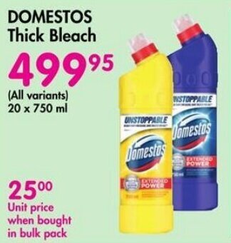 Makro DOMESTOS Thick Bleach offer