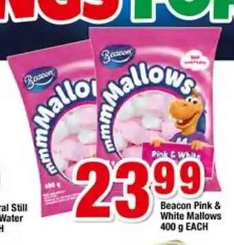 OK Foods Beacon Pink & White Mallows 400g each offer