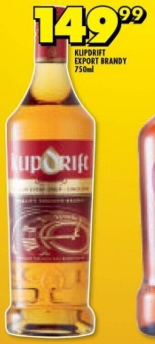 Shoprite KLIPDRIFT EXPORT BRANDY 750ml offer