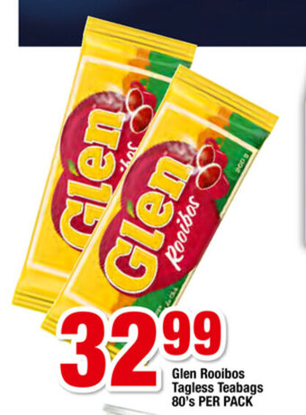 OK Foods Glen Rooibos Tagless Teabags 80's per pack offer