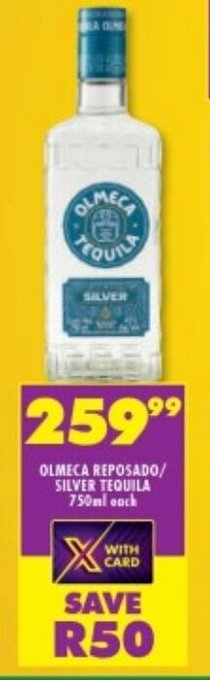 Shoprite OLMECA REPOSADO/ SILVER TEQUILA 750ml each offer