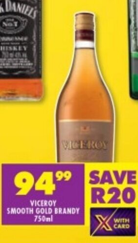 Shoprite VICEROY SMOOTH GOLD BRANDY 750ml offer