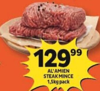 Shoprite AL'AMIEN STEAK MINCE 1,5kg pack offer