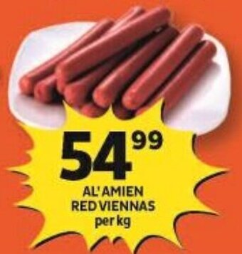 Shoprite AL'AMIEN RED VIENNAS per kg offer