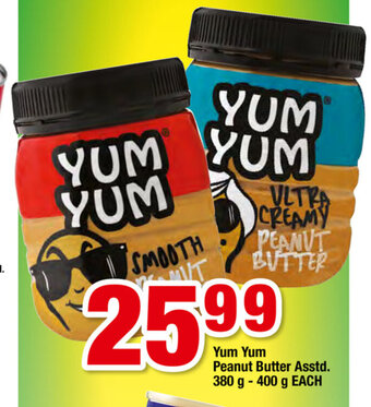 OK Foods Yum Yum Peanut Butter Asstd 380g-400g each offer