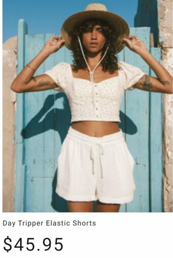 Day tripper elastic shorts