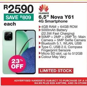 House & Home Smartphones huawei nova y61 offer