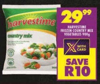 Shoprite HARVESTIME FROZEN COUNTRY MIX VEGETABLES 900g offer