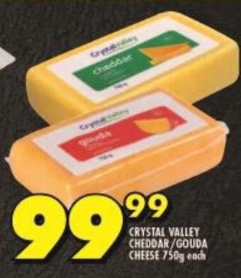 Shoprite CRYSTAL VALLEY CHEDDAR/GOUDA CHEESE 750g each offer