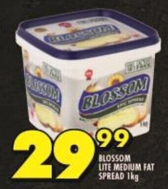 Shoprite BLOSSOM LITE MEDIUM FAT SPREAD 1kg offer