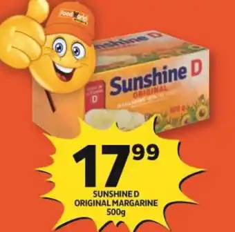 Shoprite SUNSHINED ORIGINAL MARGARINE 500g offer