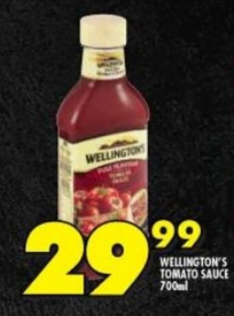 Shoprite WELLINGTON'S TOMATO SAUCE 700ml offer