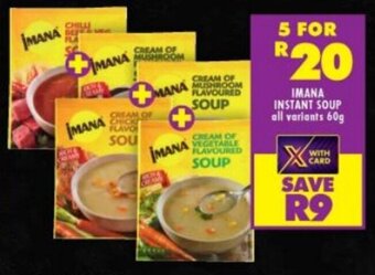 Shoprite IMANA INSTANT SOUP all variants 60g offer