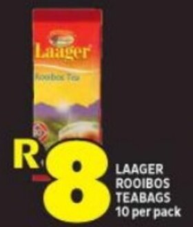 Shoprite LAAGER ROOIBOS TEABAGS 10 per pack offer