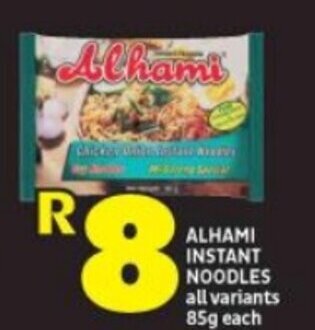 Shoprite ALHAMI INSTANT NOODLES all variants 85g each offer