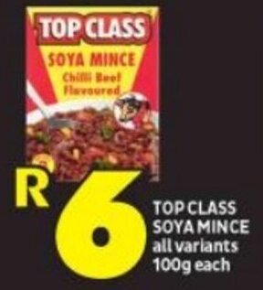 Shoprite TOP CLASS SOYA MINCE all variants 100g each offer
