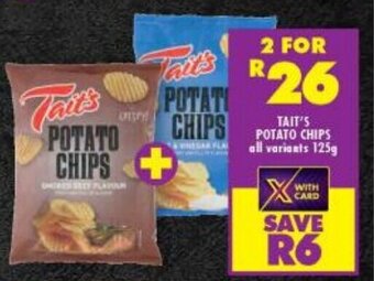 Shoprite TAIT'S POTATO CHIPS all variants 125g offer