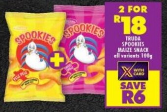 Shoprite TRUDA SPOOKIES MAIZE SNACK all variants 100g offer